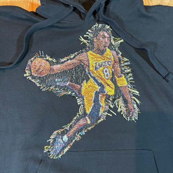 Team US Kobe Scream Pullover Hoodie Black Men Sz M New - Picture 2 of 5